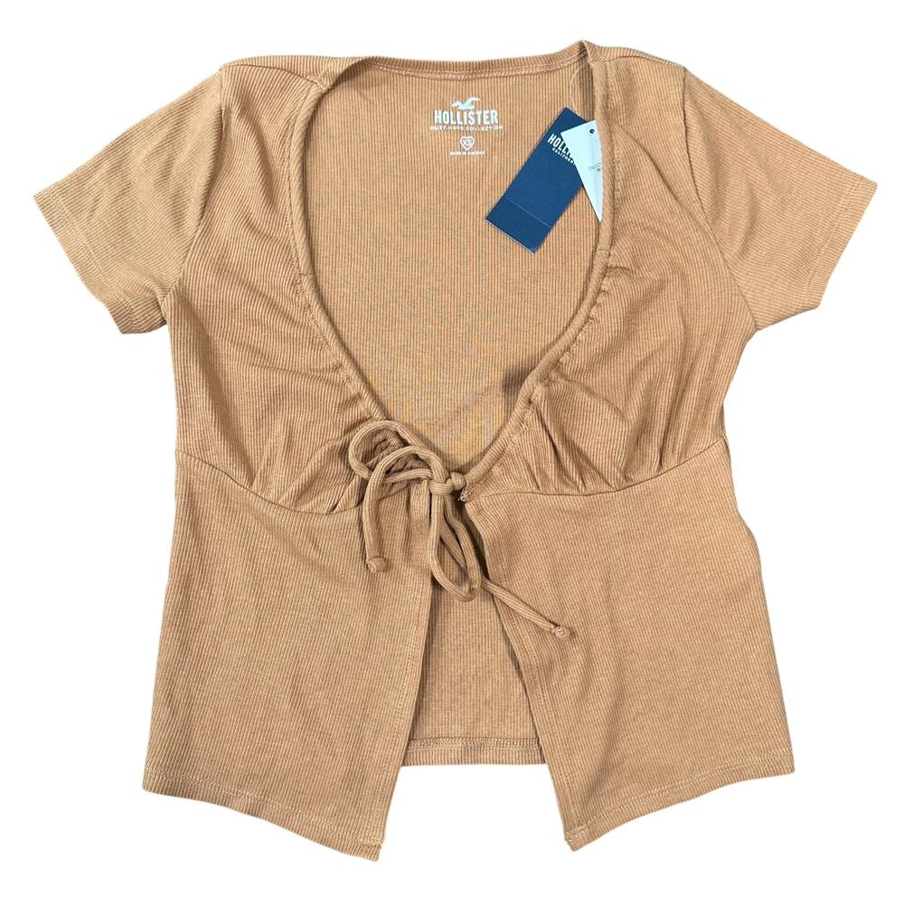 Hollister‎ Women's Ribbed Tie Front Top Size XS